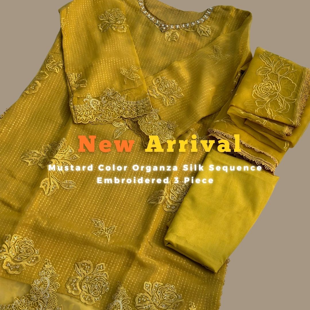 Mustard Organza Silk
